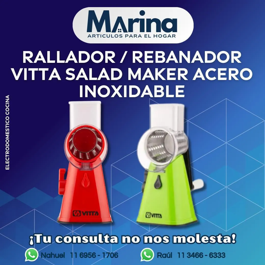 Rallador y Rebanador Vitta Salad Maker Acero Inoxidable